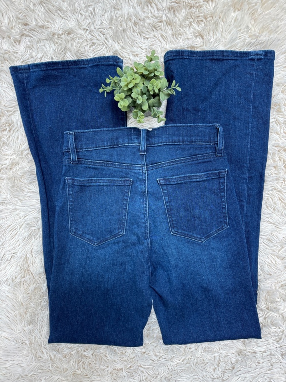 Loft Slim Flare High-Rise Jeans 💗 Indigo Blue - Picture 5 of 13